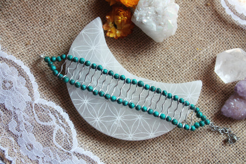 bracelet artisanat indien , imitation turquoise