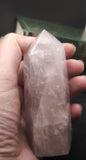 grande pointe en quartz rose , ref 2